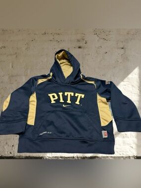 Nike Navy and Gold Therma-Fit Hooded Sweatshirt kids 5